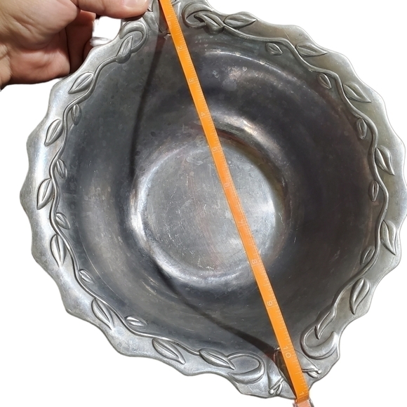 Pfaltzgraff Napoli Large Table fruit Bowl Aluminum Hollowware - Picture 7 of 11